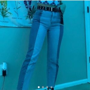 Pacsun colorblock mom jeans high rise straight